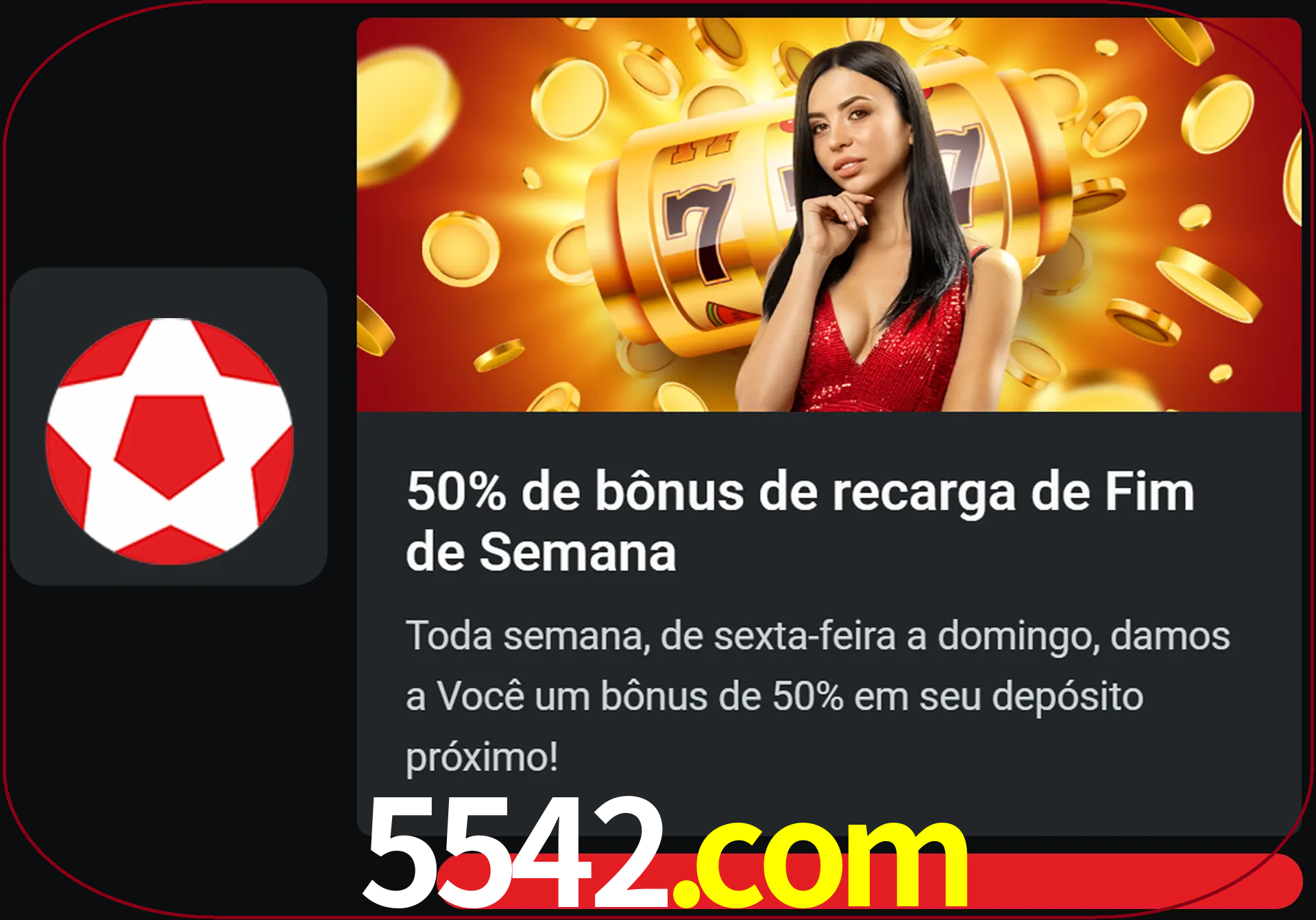 Volte a cada semana para receber novos bônus em dinheiro.